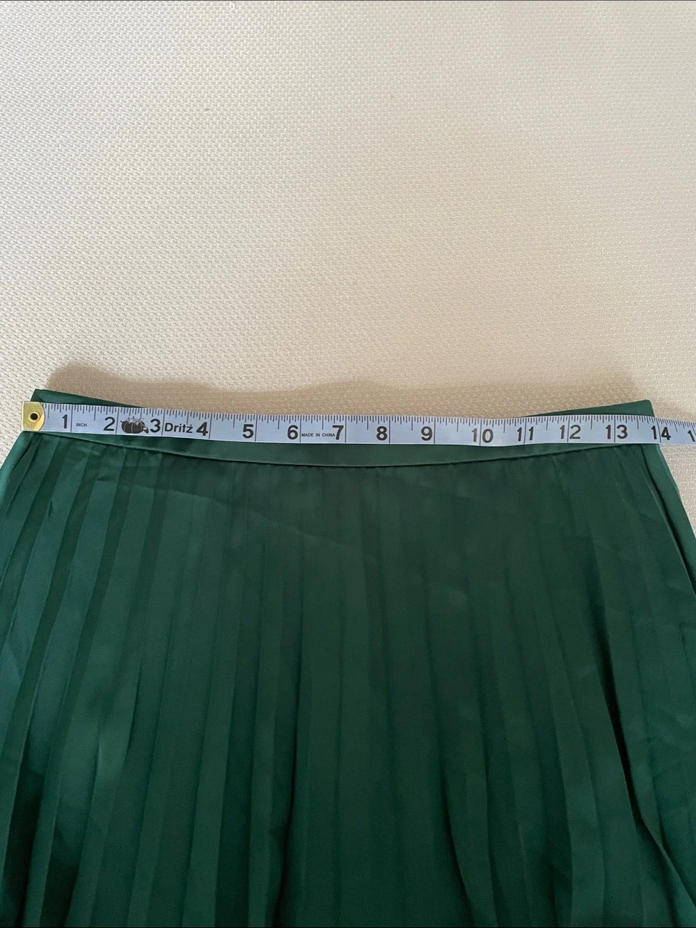 New J.Crew Emerald Green Accordion Pleated Midi Skirt Size 2